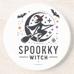 Posavasos Halloween Spooky Witch Design - Volando en la habi