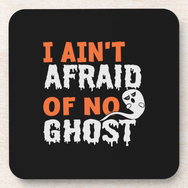 Posavasos Halloween temo que no haya cumpleaños fantasma (Frente)