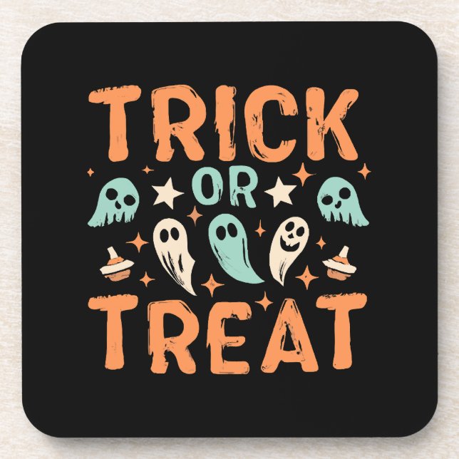 Posavasos Halloween Truco o Trato (Frente)