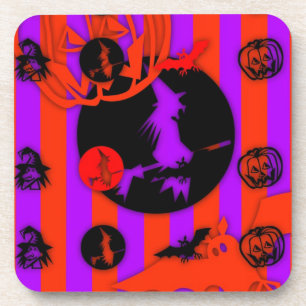 Posavasos Halloween Witch Square Coaster