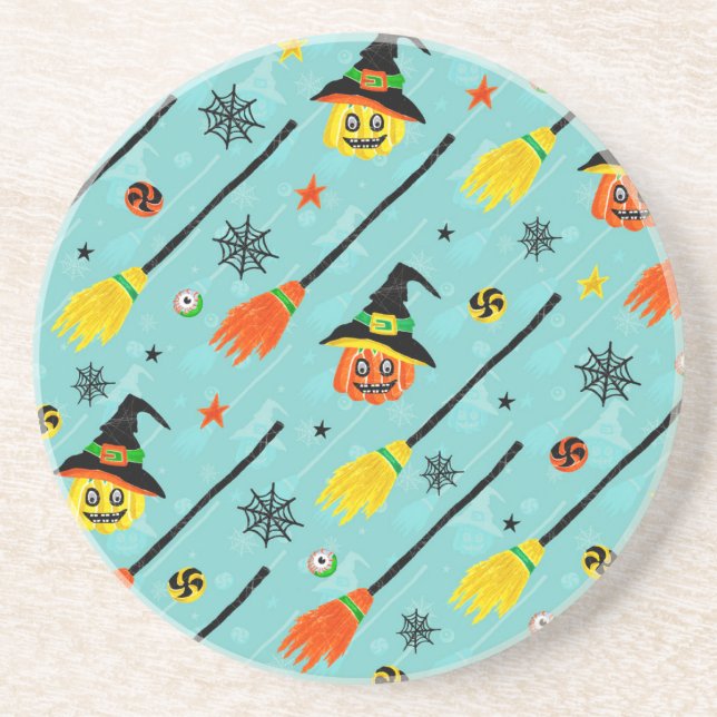 Posavasos Halloween Witchy Seamless Theme (Frente)