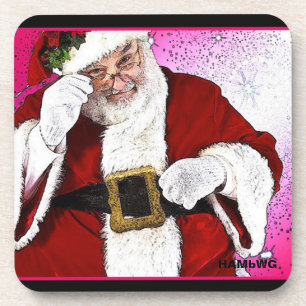 Posavasos HAMbWG - Astillas de plástico (6) - Santa Claus