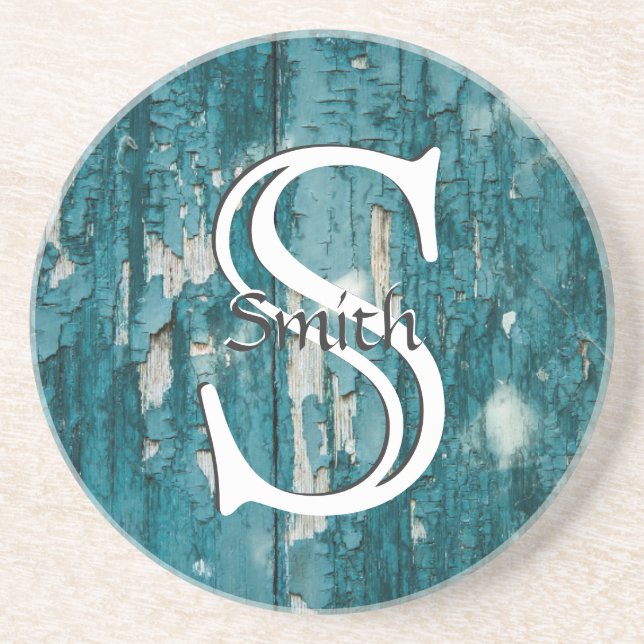 Posavasos HAMbyWG - Madera en problemas Verde azulada falsa (Frente)