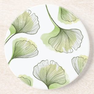 Posavasos Hand Drawn Plant Leaves