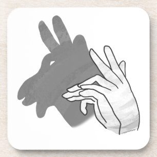 Posavasos Hand Silhouette Billy Goat Gray