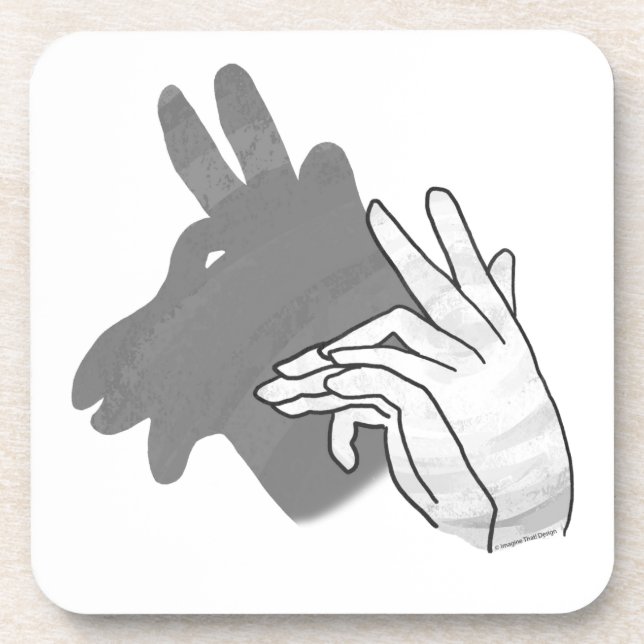 Posavasos Hand Silhouette Billy Goat Gray (Frente)