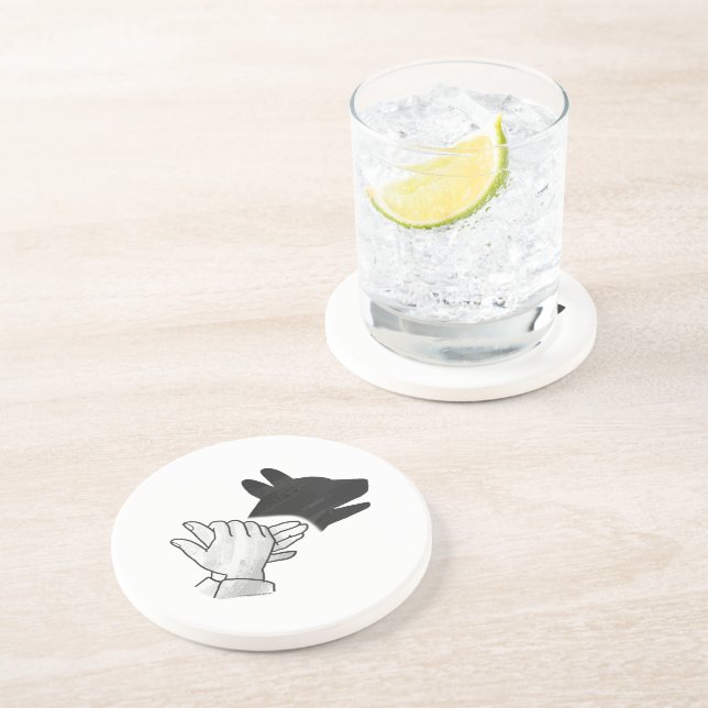 Posavasos Hand Silhouette Dog (Lado)