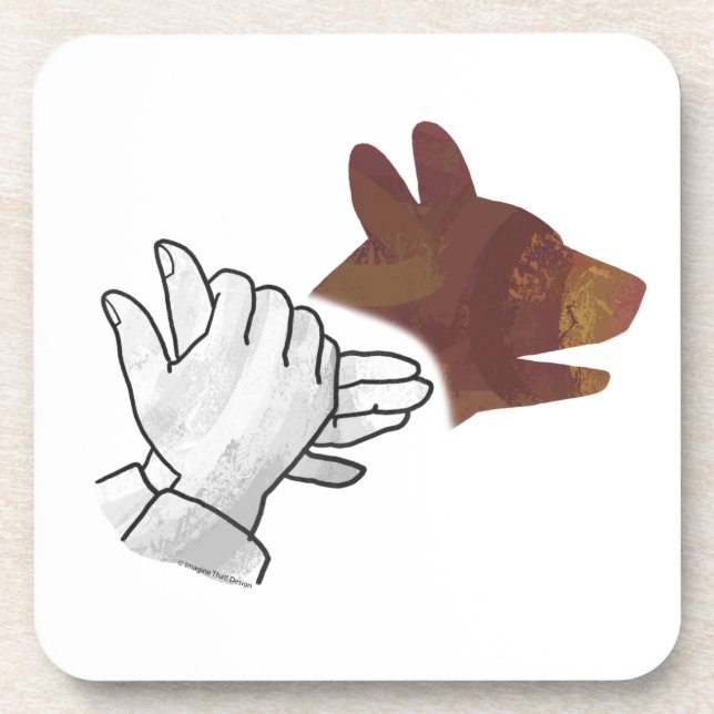 Posavasos Hand Silhouette Dog Brown (Frente)