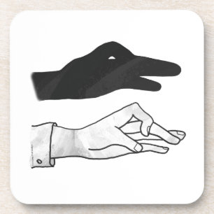 Posavasos Hand Silhouette Duck