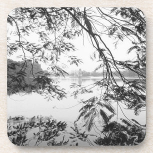 Posavasos Hanoi Vietnam, vista del lago Hoan Kiem