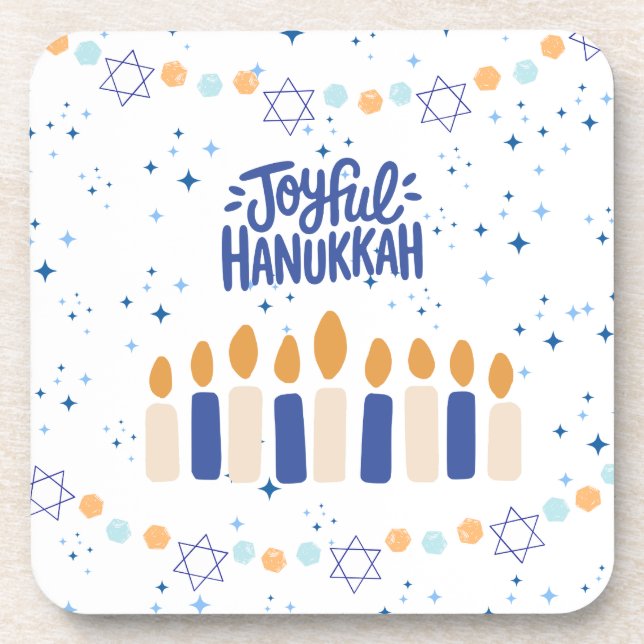 Posavasos Hanukkah alegre (Frente)