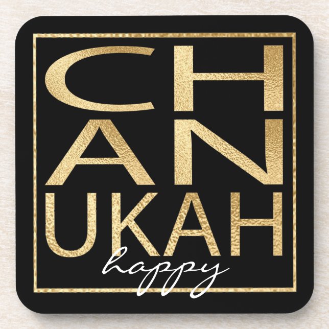 Posavasos Hanukkah Coasters Chanukah Gold (Frente)