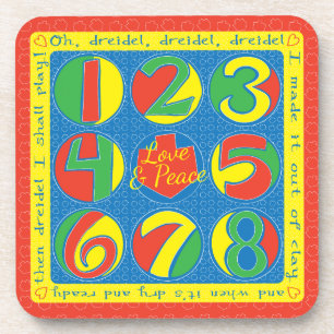 Posavasos Hanukkah Coasters Dreidel Game