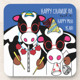 Posavasos Hanukkah Coasters Happy Moo Year