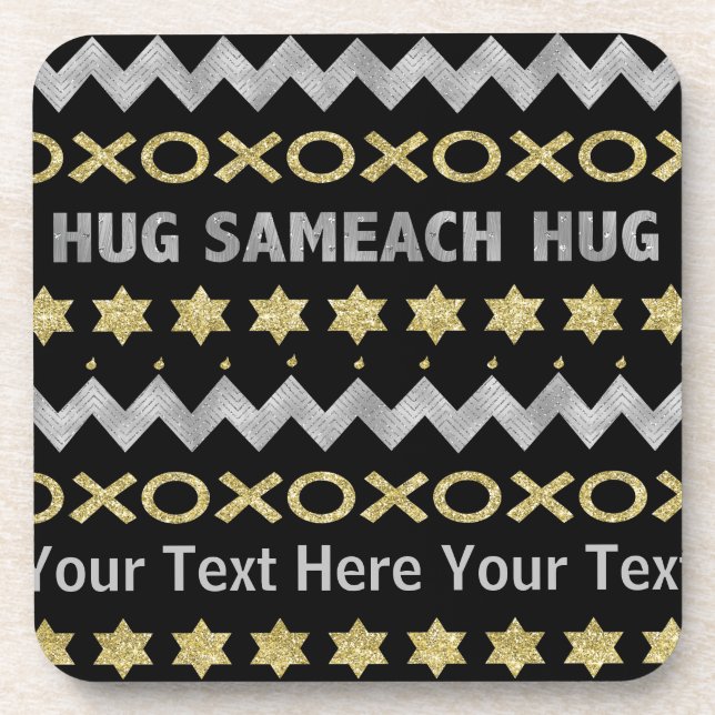 Posavasos Hanukkah Coasters Hug Sameach (Frente)
