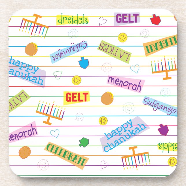 Posavasos Hanukkah Fiesta Chanukah (Frente)