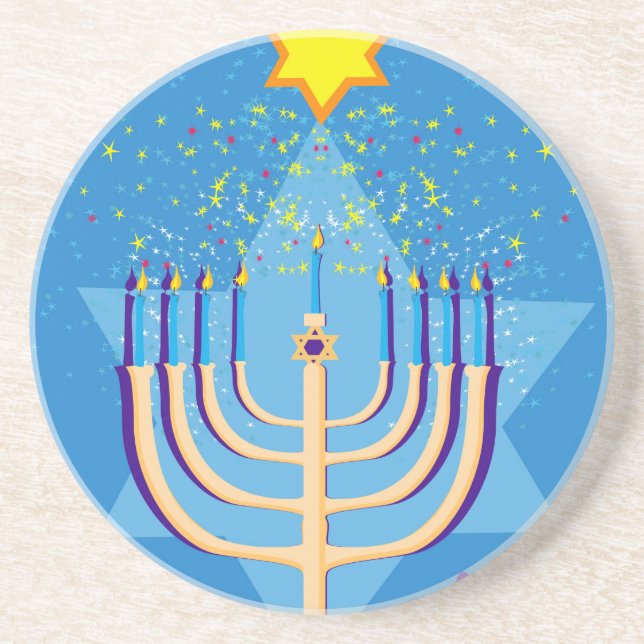 Posavasos hanukkah menorah (Frente)