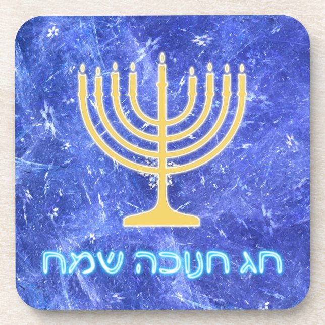 Posavasos Hanukkah Snowstorm Menorah (Frente)