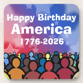 Posavasos Happy Birthday America 1776 to 2026