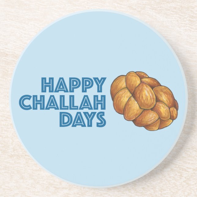 Posavasos Happy Challah Days Hanukkah Jewish Holiday Bread (Frente)