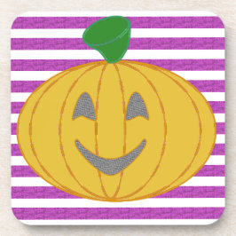 Posavasos Happy Chic Modern Orange Pumpkin Purple Geometric