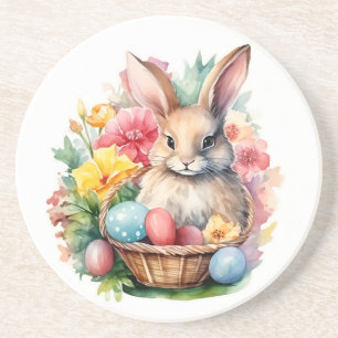 Posavasos Happy Easter Bunny Watercolor