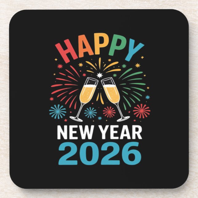 Posavasos Happy New Year 2026 Party Funny New Years Eve 2026 (Frente)