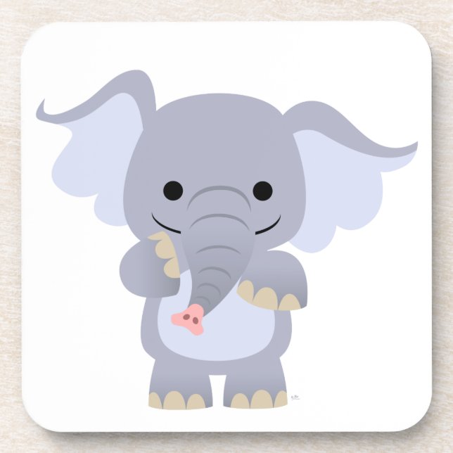 Posavasos Happy Personalizado Elephant Coaster Set (Frente)