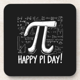 Posavasos Happy Pi Day Hard Plastic Coaster Geeky Math Table