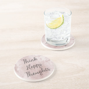 Posavasos Happy Thoughts Dusty Rosa Rubor Pink
