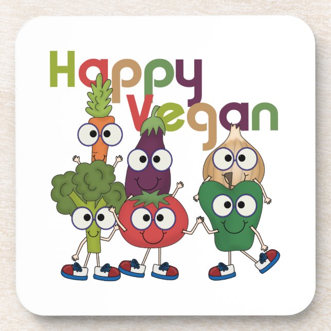 Posavasos Happy Vegan (Frente)