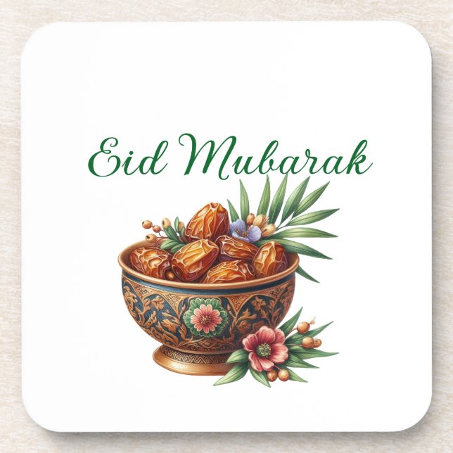 Posavasos Hard plastic coaster-Eid Mubarak Tableware (Frente)