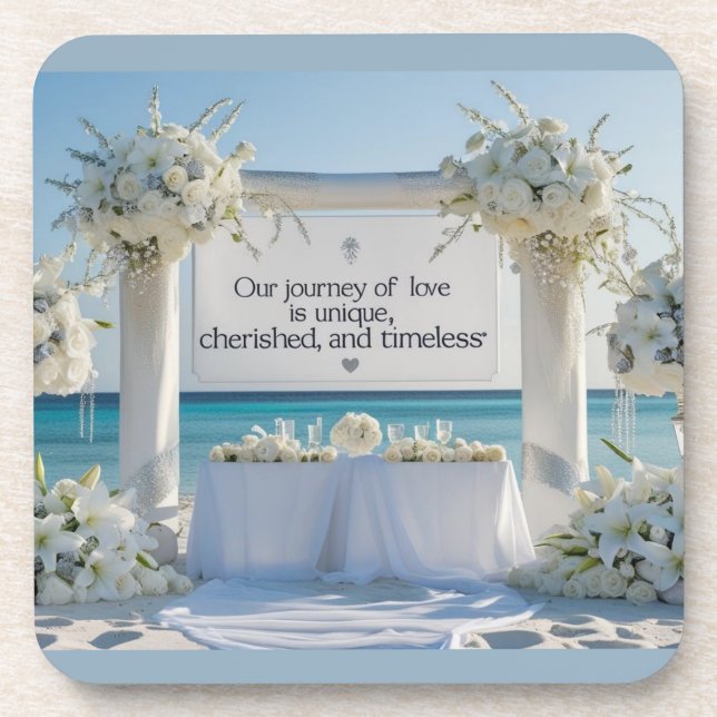 Posavasos Hard plastic coaster-Elegant Bridal Hard Plastic C (Frente)