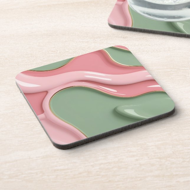 Posavasos Hard plastic coaster in stylish graphic (Lado Izquierdo)