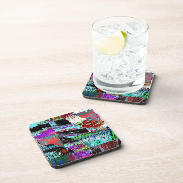 Posavasos Hard Plastic Coaster – Neon Pulse (Lado Derecho)