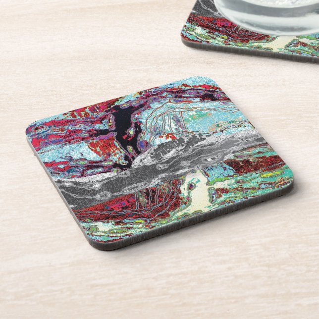 Posavasos Hard Plastic Coaster – Strata Pulse (Lado Izquierdo)