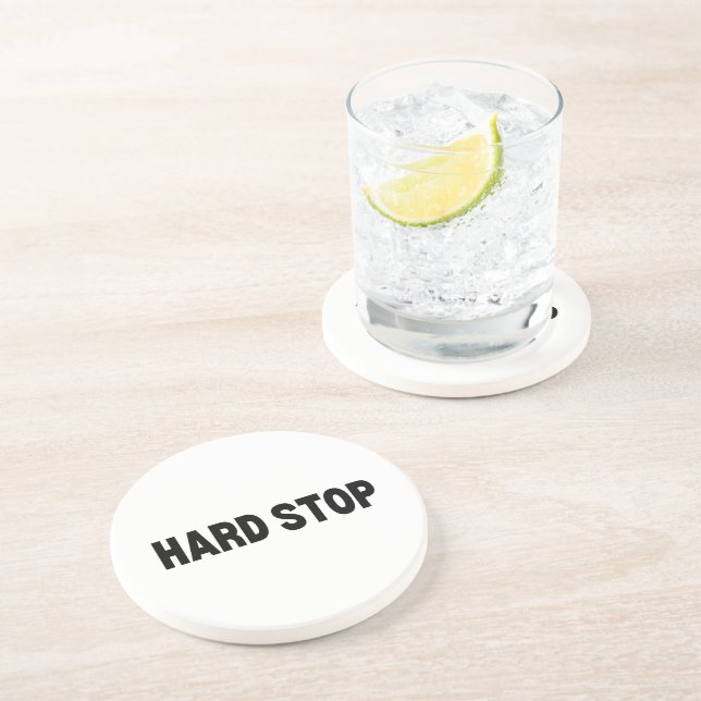 Posavasos Hard Stop | Premium Sandstone Coaster (Lado)