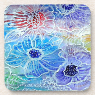 Posavasos Harina de agua Flores de bebida