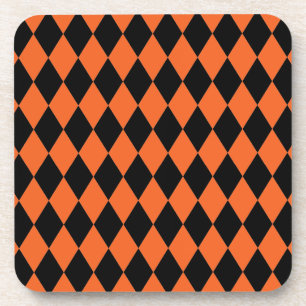 Posavasos Harlequin Naranja y negro
