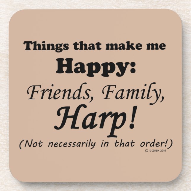 Posavasos Harp me hace feliz (Frente)