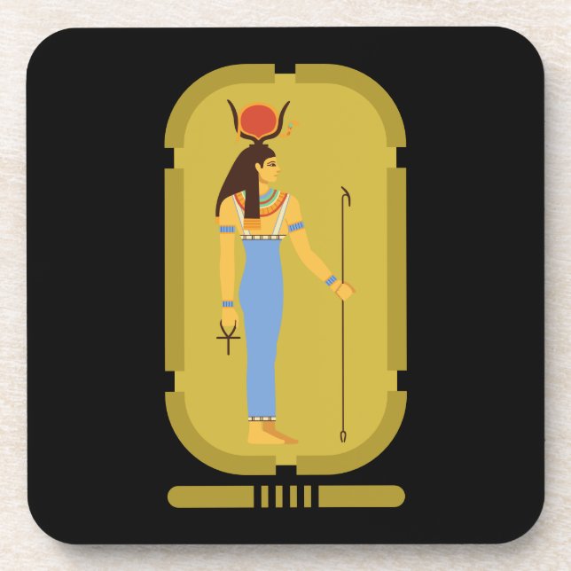 Posavasos Hathor Egyptian Ancient Goddess Bebida Cocina (Frente)