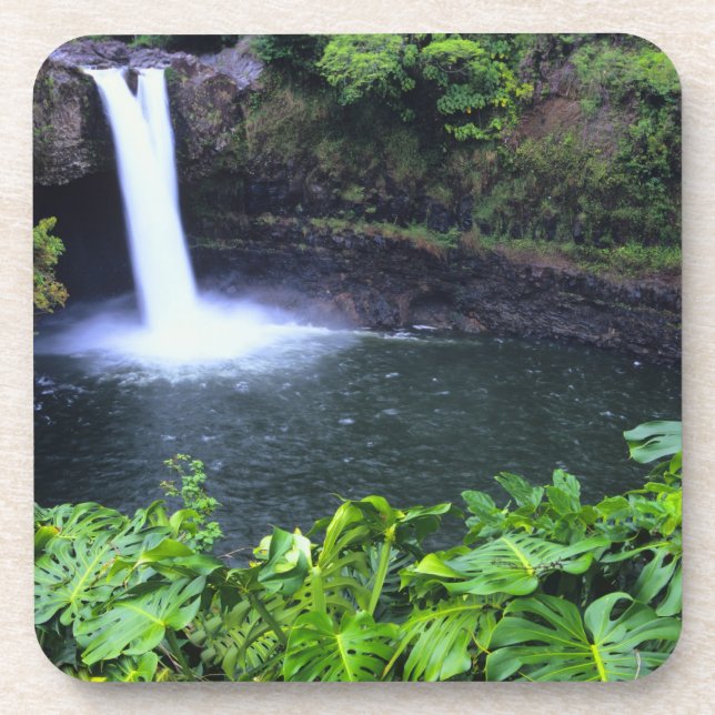 Posavasos Hawái, Isla Grande, Hilo, Cataratas del Arcoíris,  (Frente)