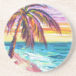 Posavasos Hawaiian Sunset Coaster- Pintura de Bernie