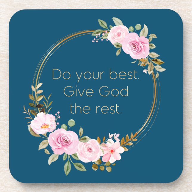 Posavasos Haz lo mejor que puedas para darle a Dios el resto (Frente)