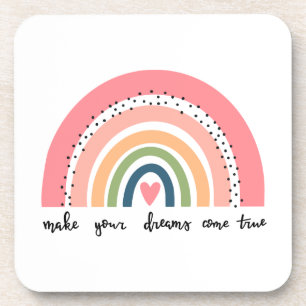 Posavasos Haz que tus sueños se vuelvan arcoiris