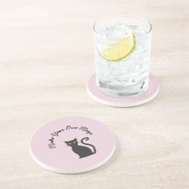 Posavasos Haz tu propio gato mágico negro