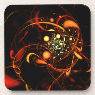 Posavasos Heartbeat Abstract Art Cork Coaster