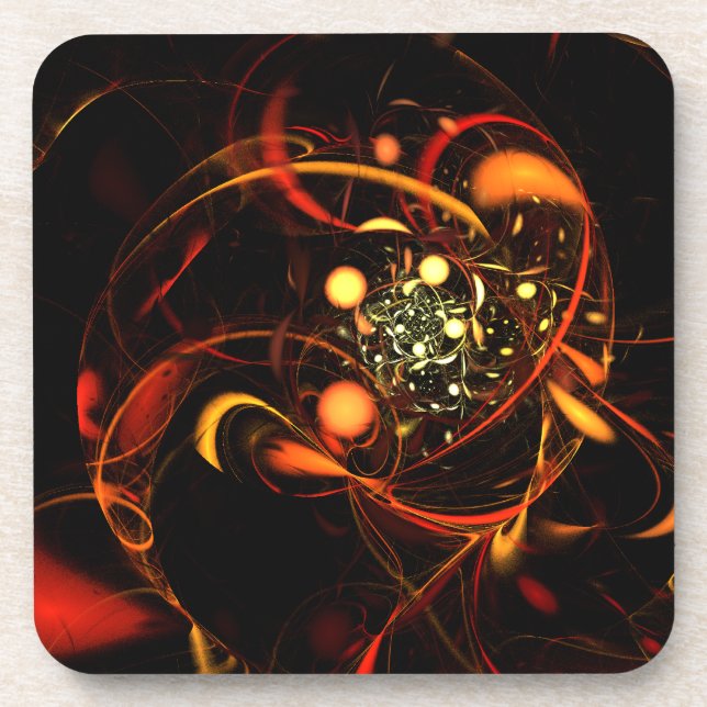 Posavasos Heartbeat Abstract Art Cork Coaster (Frente)