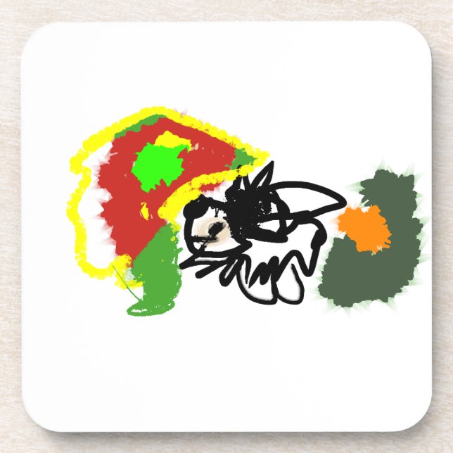 Posavasos Hedgehog playing autumn (Frente)