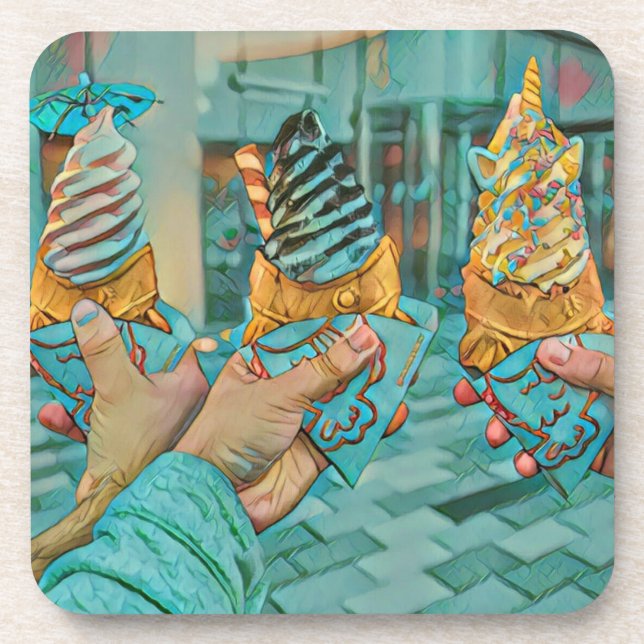 Posavasos Helado de chocolate (Frente)